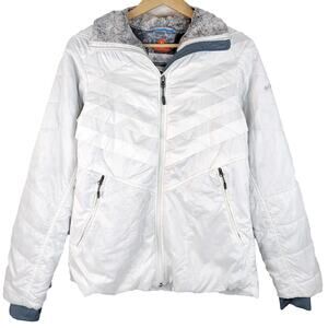 Columbia Kaleidaslope II White Jacket Coat Omni-Heat Interchange Fur Women's S